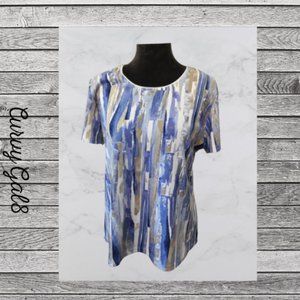 🔥 Last Chance 🔥  Karen Scott Petites Abstract Top/Blouse  LP